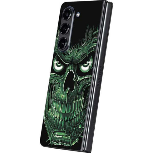 Liquid Blue Terminator Dragon Galaxy Z Fold5 5G Skin